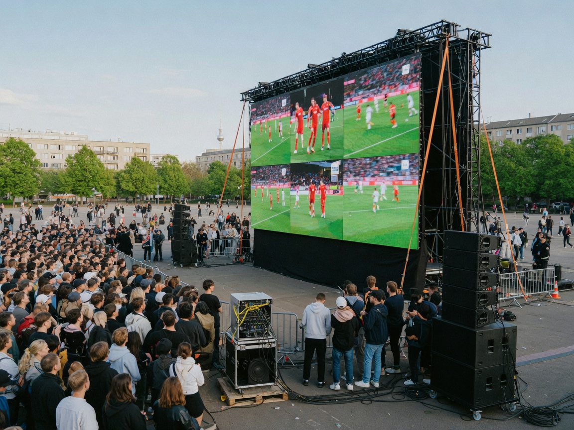 Public Viewing in Berlin organisieren — Ausstattung und Technik für ein gelungenes Public Viewing